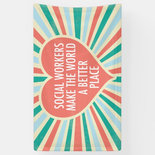 社会作感動的業引用文ハートレトロパーティー 横断幕 (縦)