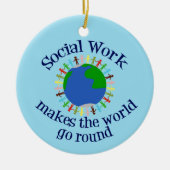 社会作感動的業引用文 セラミックオーナメント (正面)