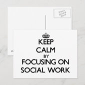 社会保活動に焦点を当てて落ち着く ポストカード (正面/裏面)