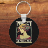 社会保護のための民主主義フェミニスト活動家芸術 キーホルダー (正面)