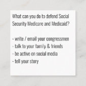 社会保護安全保障 スクエア名刺 (裏面)