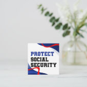 社会保護安全保障 スクエア名刺 (スタンド正面)