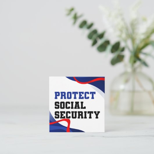 社会保護安全保障 スクエア名刺 (スタンド正面)