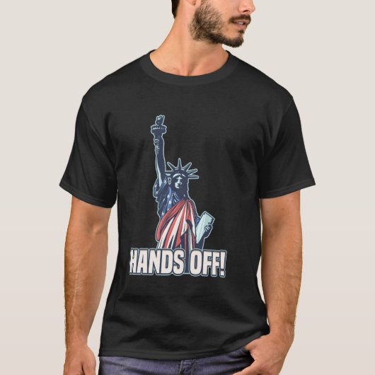 社会保障とメディケア抗議デモの手 Tシャツ (正面)