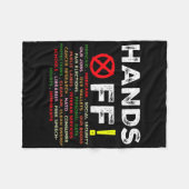 社会保障とメディケア・プロに抗議する フリースブランケット (正面(横))