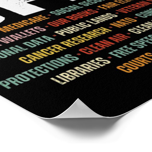 社会保障とメディケア・プロに抗議する ポスター (角)