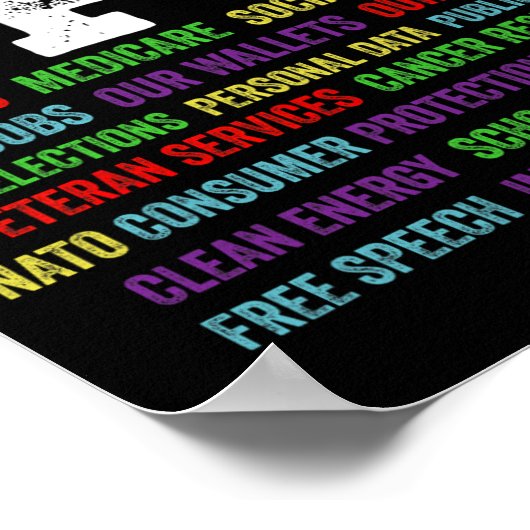 社会保障とメディケア・プロに抗議する ポスター (角)