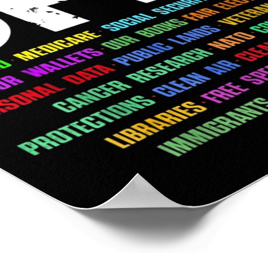 社会保障とメディケア・プロに抗議する ポスター (角)