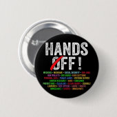 社会保障とメディケア・プロに抗議する 缶バッジ (正面&裏面)