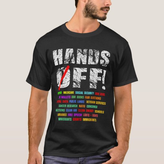 社会保障とメディケア・プロに抗議する Tシャツ (正面)