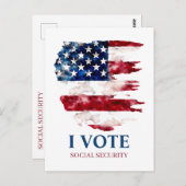社会保障の政治的擁護を行う ポストカード (正面/裏面)