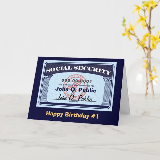 社会保障カード-文字を変えて下さい カード (黄色い花)