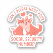 社会保障番号 シール (正面)