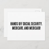 社会保障、メディケア、メディケイドを手に入れろ! ポストカード (正面/裏面)