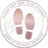 社会分布大理石バラ金ゴールドフロアマーカー シール (正面)