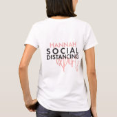 社会分散専門家モダンタイポグラフィデザイン Tシャツ (裏面)