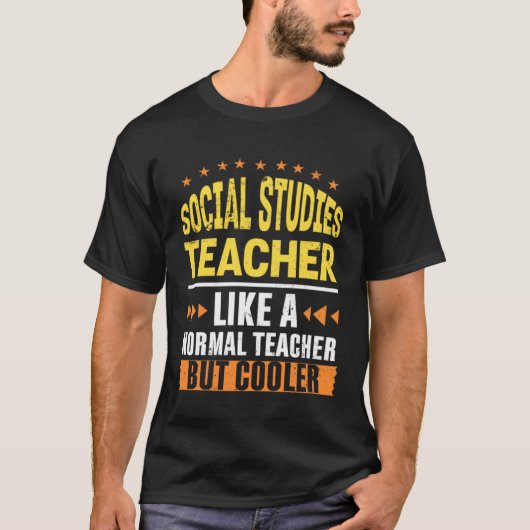 社会勉強先生通常の先生がC Tシャツ (正面)