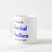 社会勉強教えと愛 コーヒーマグカップ (正面左)