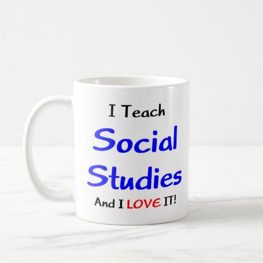 社会勉強教えと愛 コーヒーマグカップ (左)