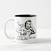 社会化を忘れました ツートーンマグカップ (左)