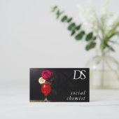 社会化学者 |モダンイベントまたはパーティー 名刺 (スタンド正面)