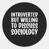 社会学だが社会学について話し合う意志がある ラウンドシール (正面)
