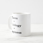 社会学とタコスは幸福に匹敵します コーヒーマグカップ (正面左)
