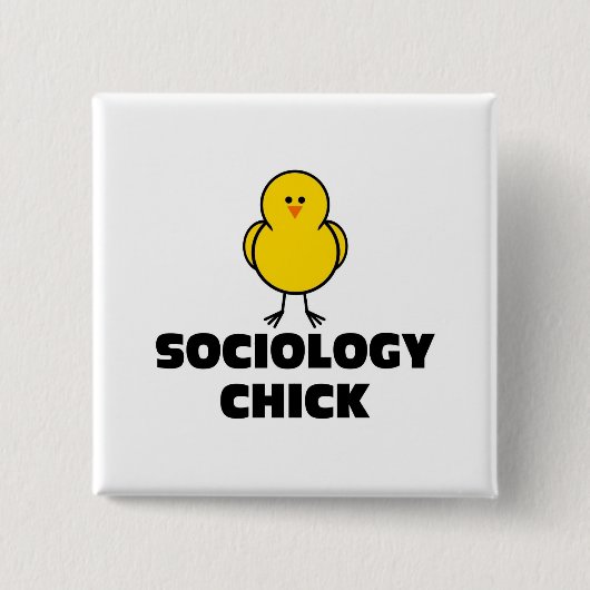 社会学のひよこ 缶バッジ (正面)