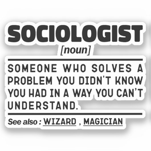 社会学名詞人間行動先生社会学 シール (正面)