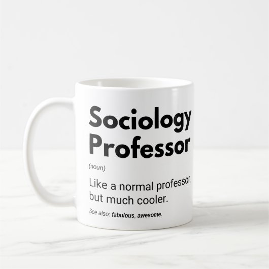 社会学教授の面白い定義 コーヒーマグカップ (左)