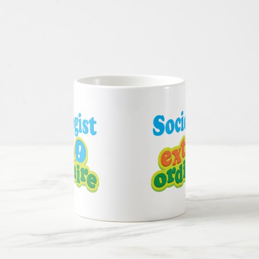 社会学者の非凡なギフトのアイディア コーヒーマグカップ (中央)