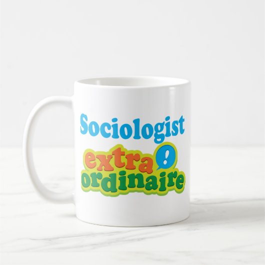 社会学者の非凡なギフトのアイディア コーヒーマグカップ (左)