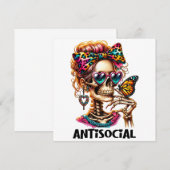 社会性のない骸骨の女性 招待状 (正面/裏面)