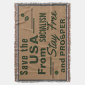 社会救主義のアメリカは自由で繁栄 スローブランケット (正面縦)