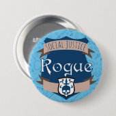 社会正義のクラスボタン: 悪党 缶バッジ (正面&裏面)