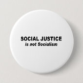 社会正義は社会主義ではないです 缶バッジ (正面)