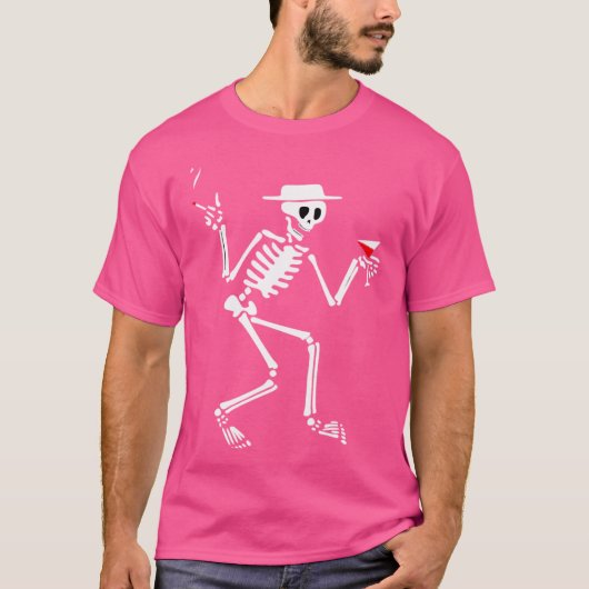 社会歪みスケルトン Tシャツ (正面)