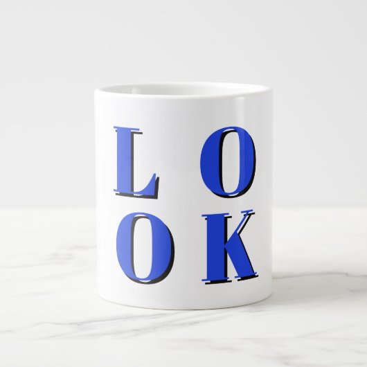 社会的おもしろいかわいいクールデザイン ジャンボコーヒーマグカップ (正面)