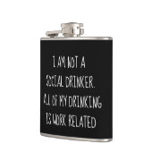 社会的おもしろいな飲酒家の仕事のユーモアではない フラスク (左)