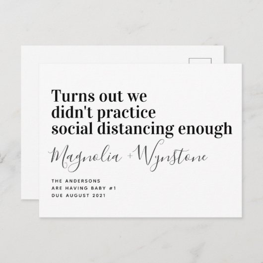社会的おもしろい妊娠告知 案内ポストカード (正面/裏面)