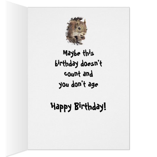 社会的おもしろい流通誕生日かわいいリス (内側 (右))