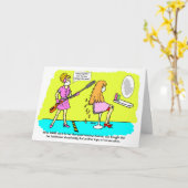 社会的おもしろい配給の女性ヘアカット誕生日 カード (黄色い花)