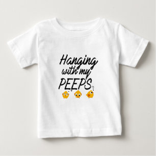 -社会的なデザイン私ののぞき見とつるすこと ベビーTシャツ