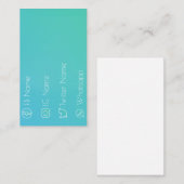 社会的なネットワークのカッコいい! 名刺 (正面/裏面)