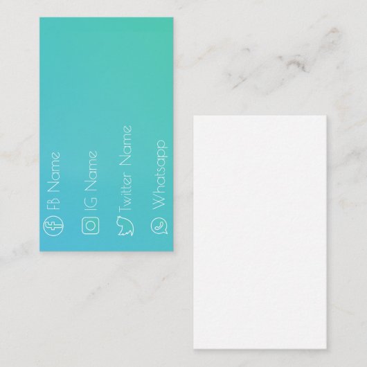 社会的なネットワークのカッコいい! 名刺 (正面/裏面)