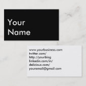 社会的なバスカード 名刺 (正面/裏面)