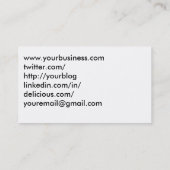 社会的なバスカード 名刺 (裏面)