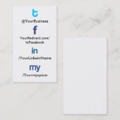 社会的なプロフィールの名刺のtflm 2.0のvertblankbak 名刺 (正面/裏面)