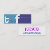 社会的なプロフィールの名刺tf 2.0の背部ロゴ スキニー名刺 (正面/裏面)