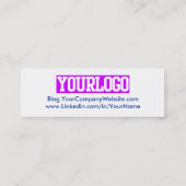 社会的なプロフィールの名刺tf 2.0の背部ロゴ スキニー名刺 (裏面)